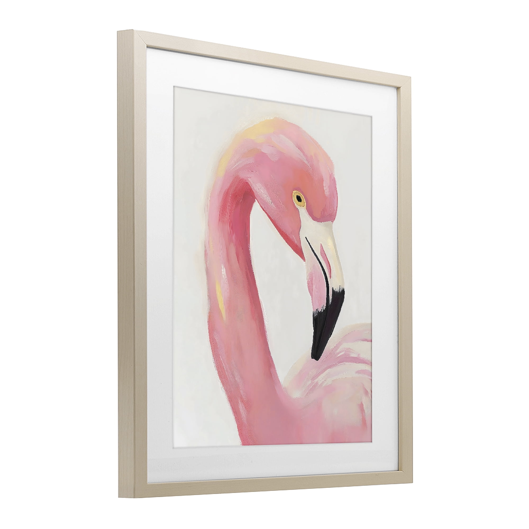 Stupell Industries Serene Pink Flamingo Portrait Birch Framed Print Under Glass, design by The Prints Vibe