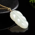 thumbnail image 5 of 14K Gold Jade Pendant Necklace, Jade Leaf Pendant Necklace, Women's Day, Mother's Day Gift for Mother, Wife, Girlfriend, 5 of 5