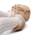 thumbnail image 3 of Biezeib Baby Girls Cute Moccasinss Bowknot Soft Sole Coral Fleece Flats Shoes First Walkers Non-Slip Fall Winter Princess Shoes, 3 of 8