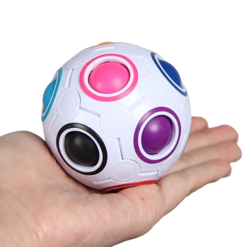 Details about   3D Fidget Ball Rainbow Magic Puzzle Rubiks Fun Toys Autism Stress Relief Gifts 
