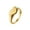 Gold, variant on Unisex Stainless Steel Simple Elegant Heart Shaped Thin Stacking Signet Ring Couple Forever Love Wedding Band Black Size 5