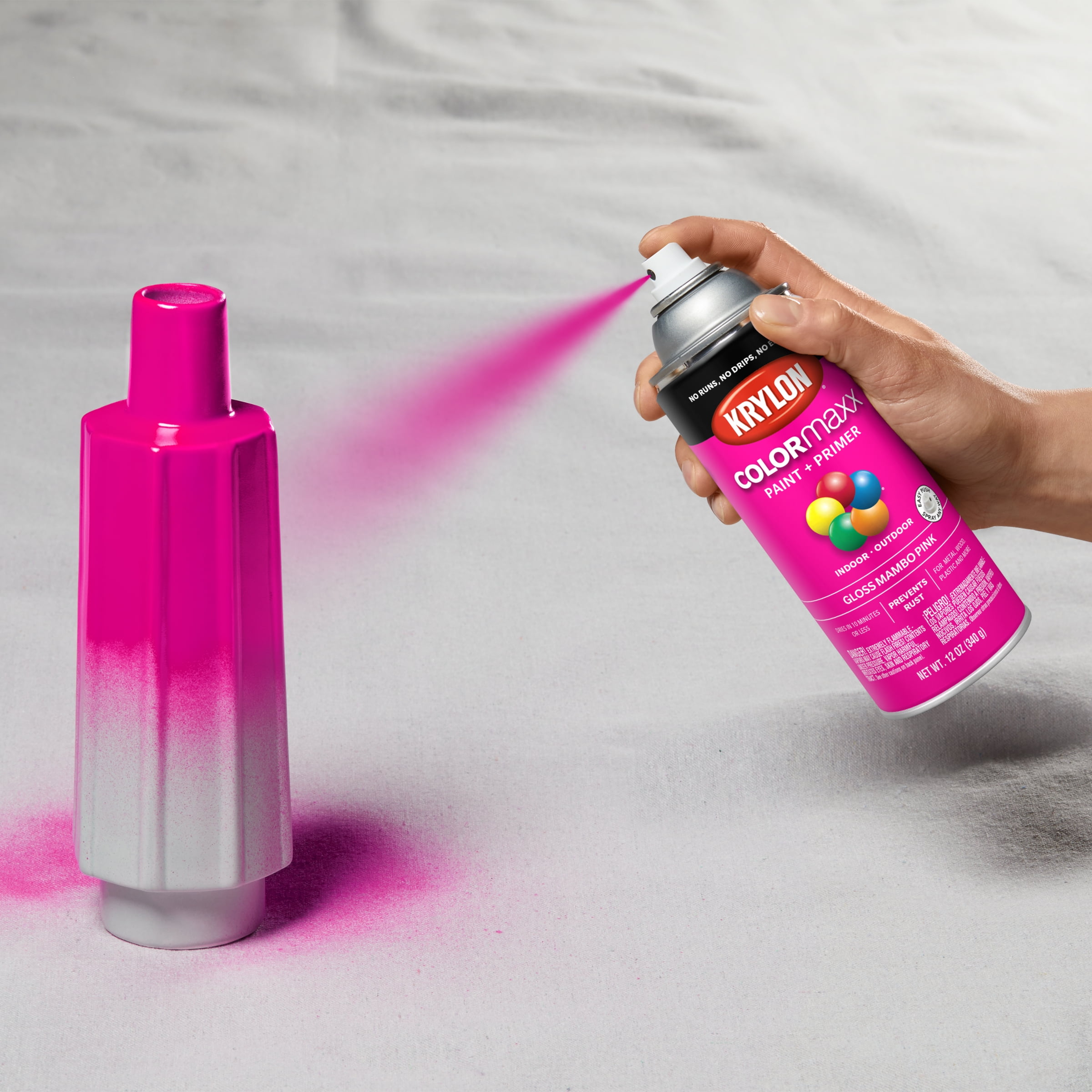 Krylon Mambo Pink COLORmaxx Gloss Paint & Primer - 12 oz