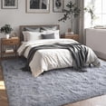 thumbnail image 2 of Alfombra Finrèc gris suave para dormitorio y sala de estar, 120 x 180 cm, 2 of 7
