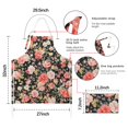 thumbnail image 7 of Pioneer Flower Floral Print Pattern Apron-Garden Aprons for Women with Pockets-Cotton Linen Waterproof Kitchen Cooking Gardening Aprons Adjustable for Kitchen,Cooking,BBQ and Salon 33x27 Inch, 7 of 7