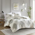 thumbnail image 2 of INK+IVY Tahli Abstract Full/Queen Comforter Set for Adults with Cotton Blend and Tufted Chenille, Green/Ivory, 2 of 10