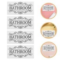 WHAMVOX 4pcs Bathroom Wall Decals Sticker Bathroom Funny Wall Decor Restroom Sign Art Decals For Toilet Laundry Room Shower Room Decoration
