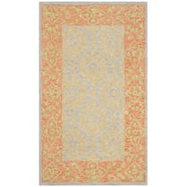 SAFAVIEH Suzani Endika Floral Bordered Area Rug, Orange/Silver, 3' x 5'