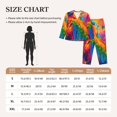 thumbnail image 4 of Wukai Colorful Parrot Jungle Dream A Print Women's Pajama Set,PJ Set,Lounge Sets For Women Soft Long Sleeve Sleepwear Comfort and Style-, 4 of 7