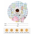 thumbnail image 6 of 15 Inch Round Placemats Set of 6, Blue Easter Non Slip Heat Insulation PP Table Mats, Spring Easter Bunny Eggs Floral Buffalo Plaid Washable Place Mats for Kitchen Dining Party Table Decor, 6 of 7