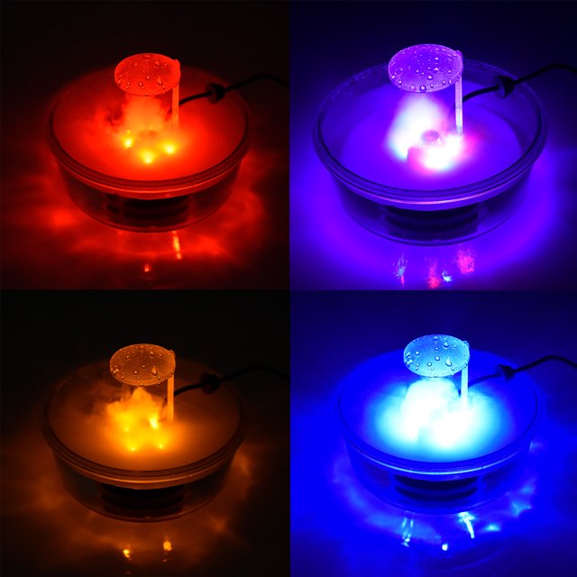 Fabricante De Niebla Fabricante de niebla de Halloween con luz LED Witch Mist Pot Decor aleación púrpura niebla UE Ndcxsfigh Libre de BPA