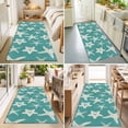 thumbnail image 4 of Kitchen Runner 2 x 6 Ft, Turquoise Starfish Coastal Non-Slip Residential Carpet, Nautical Summer Ocean Abstract Art Indoor Crawling Mats Runner Rugs for Living Room/Dining Room/Bedroom, 4 of 9