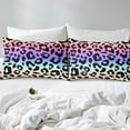 thumbnail image 3 of Erosebridal Cheetah Bedding Set Full,Leopard Print Duvet Cover Women,Purple Blue Pink Spot Comforter Cover,Romantic Bed Sets with 2 Pillowcases Microfiber Soft, 3 of 5
