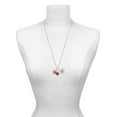 thumbnail image 3 of Delight Jewelry Silvertone Large Script Letter - X - 3/4'' Disc - Red Heart Nurse Strong Zoe Necklace, 3 of 4
