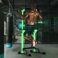 thumbnail image 3 of SogesPower Power Tower Dip Station 65"~83"H Adjustable Pull up Bar for Home Gym Strength Training Fitness Excercise Equipment, Green, 3 of 11