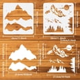 thumbnail image 2 of 2Pcs Layered Forest Mountain Landscape Painting Stencil 11.8x11.8 inch Mountain Scenery Stencil, 2 of 9