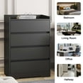thumbnail image 5 of Aukfa Wood 4 Drawer Dresser,Chest of Drawer with Anti-fall Device, Black, 5 of 9