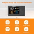 thumbnail image 2 of SMARTRO SC91 Reloj despertador de proyección para dormitorios con estación meteorológica, termómetro inalámbrico para interiores y exteriores, higrómetro con monitor de temperatura y humedad, 2 of 5