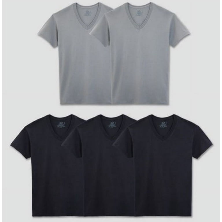 hanes comfortsoft v neck gray
