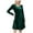 Green3, variant on Women's Velvet Dress Crew Neck Long Sleeve Flowy A Line Short Mini Dress Casual Party Skater Dresses