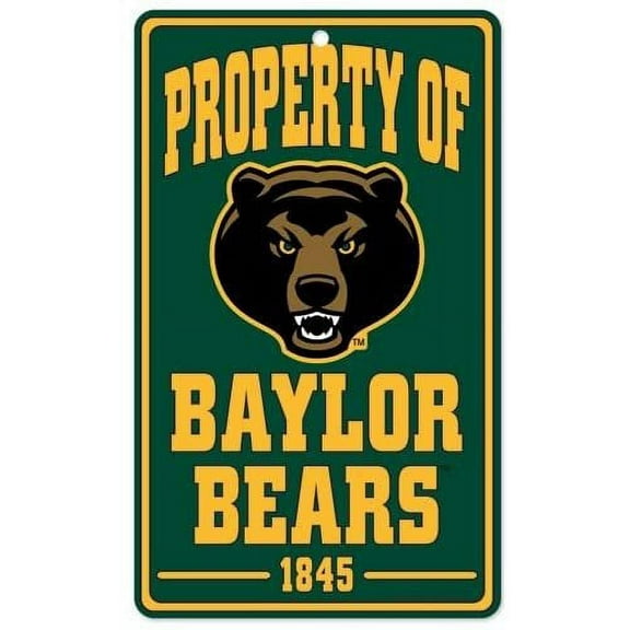 WinCraft NCAA Baylor University Champ/Prop of Sign, 7.25 x 12, Black