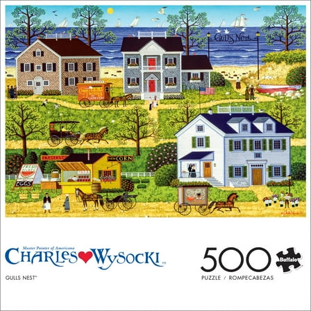 Buffalo Games 500-Piece Charles Wysocki Gull's Nest Interlocking Jigsaw Puzzle