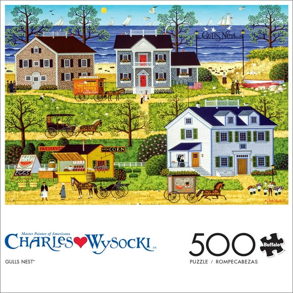 Buffalo Games 500-Piece Charles Wysocki Gull's Nest Interlocking Jigsaw Puzzle