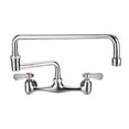 thumbnail image 2 of Wall Mount Utility Faucet with Double Jointed Retractable Swing Spout and Lever Handles, 2 of 2
