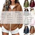 thumbnail image 3 of WIZUTIZ Women's Solid Color Zip Up Hoodie Drawstring Hood Pockets Long Sleeve Casual Jacket Lightweight Fall Spring Outerwear, 3 of 7