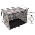 thumbnail image 6 of Geometric Dog Crate Cover, Contemporary Themed Illustration in Retro Style Modern Art, Easy to Use Pet Kennel Cover Small Dogs Puppies Kittens, 7 Sizes, Blue Pink and Charcoal Grey, by Ambesonne, 6 of 6