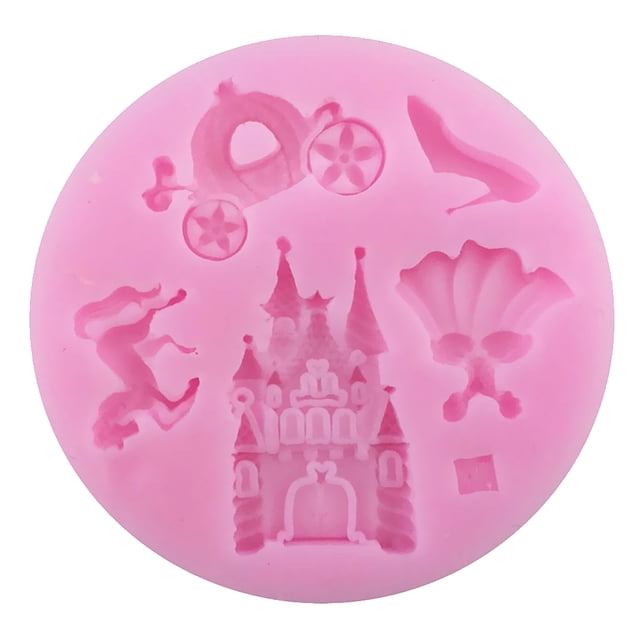 Molde de pastel de silicona Sunnimix para Decoración de Fondant y Chocolate color rosa