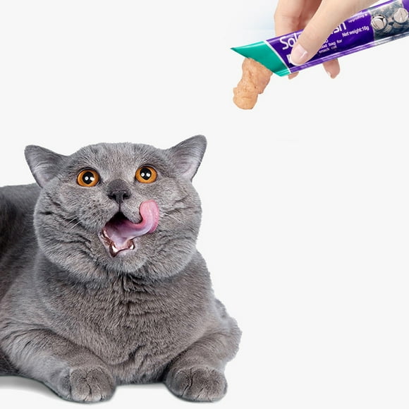 1 Pc Cat Wet Food Bag Low Salt High Protein Gaining Weight Meat Soup Cat Strips for Cats Kittens Chicken, Egg Yolk