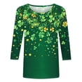 thumbnail image 4 of St. Patrick's Day Sweatshirt for Women Cute Cat Wearing Green Bowtie and Hat Graphic Crewneck Long Sleeve Loose Fit Soft Festive Holiday Party Top, 4 of 5