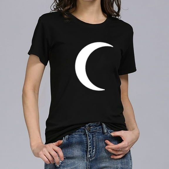 Floenr Mens T Shirts, Women's Plus Size Summer Casual Round Neck Top T-Shirt Women's Shirt