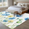 thumbnail image 4 of 8'x10' Area Rugs, Blue Yellow Spring Floral Indoor Outdoor Area Rug for Living Room Bedroom, Summer Botanical Flowers Washable Bathroom Rugs Kitchen Floor Carpet Mats Home Decor Aesthetic, 4 of 8