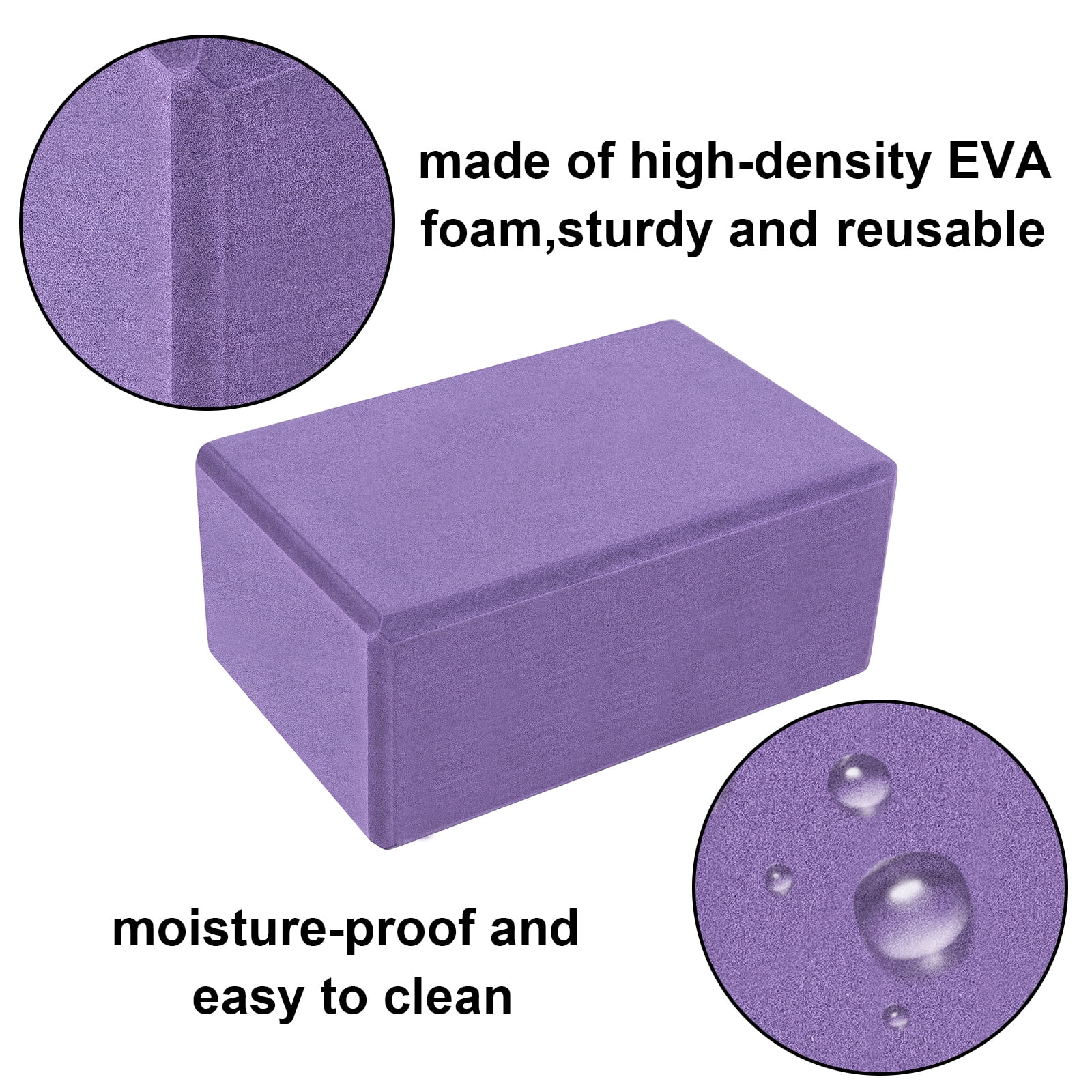 Muka 4 Pack Yoga Blocks 4x6x9 Inch, Soft Non-Slip Surface EVA Foam Yoga Brick for Meditation - Red