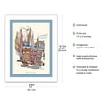 thumbnail image 2 of Boston Massachusetts - Vintage Airline Travel Poster by David Klein c.1950s - Bamboo Fine Art 290gsm Paper (Unframed) 17x22in, 2 of 4