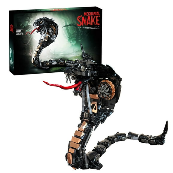Remocguys Mechanical Snake Building Block Set Compatible with Lego Animal Decor for Adults 1036 Pcs