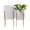 Gray Geometric Round S/2 23", 19"H, variant on DecMode 23", 19"H Cream Metal Moroccan Planter with Removable Stand (2 Count)