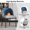 thumbnail image 4 of Noble House 6 Modern Chairs with Slanted Legs and Adjustable Feet(Blue+Gray), 4 of 10