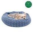 thumbnail image 4 of FurHaven | Plush Curly Fur Donut Pet Bed for Dogs & Cats, Fresh Blueberry, Small, 4 of 11