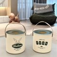 thumbnail image 4 of KUIZAP Round Toilet Roll Paper Container Living Room Bedroom Napkin Holder Home Toilet Paper Storage Desktop Tissue Box Dustproof(A), 4 of 6