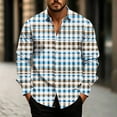 thumbnail image 3 of Rvwovn Men's Colorful Plaid Button Down Shirt, Casual Long Sleeve Top with Classic Collar, 3 of 5