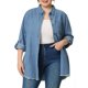thumbnail image 1 of Camisas de talgrande pamujer Camide mezclilcon botones de cambray Azul claro 5X, 1 of 6