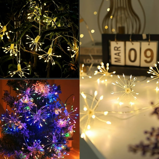 Luz de Navidad String 5 pies, luces decorativas interiores y exteriores, luces para fiestas, decoración de fotografía, luz de cadena, luces LED, luces de colores, luces de Navidad, luces de jardín,