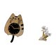 thumbnail image 4 of Reloj de pared,Reloj de pared decorativo con forma de gato para sala de estar silenciosa,Estatua de paloma,Estatua de paloma de cerámica moderna,figura de resina,Decoración de mesa,atrezzo, 4 of 7