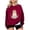 Red, variant on Feancey Women's Graphic Crewneck Sweatshirts Halloween Spooky Season Sweatshirt Holiday Casual Long Sleeve Pullovers Funny Ghost Cute Tops Army Green XL