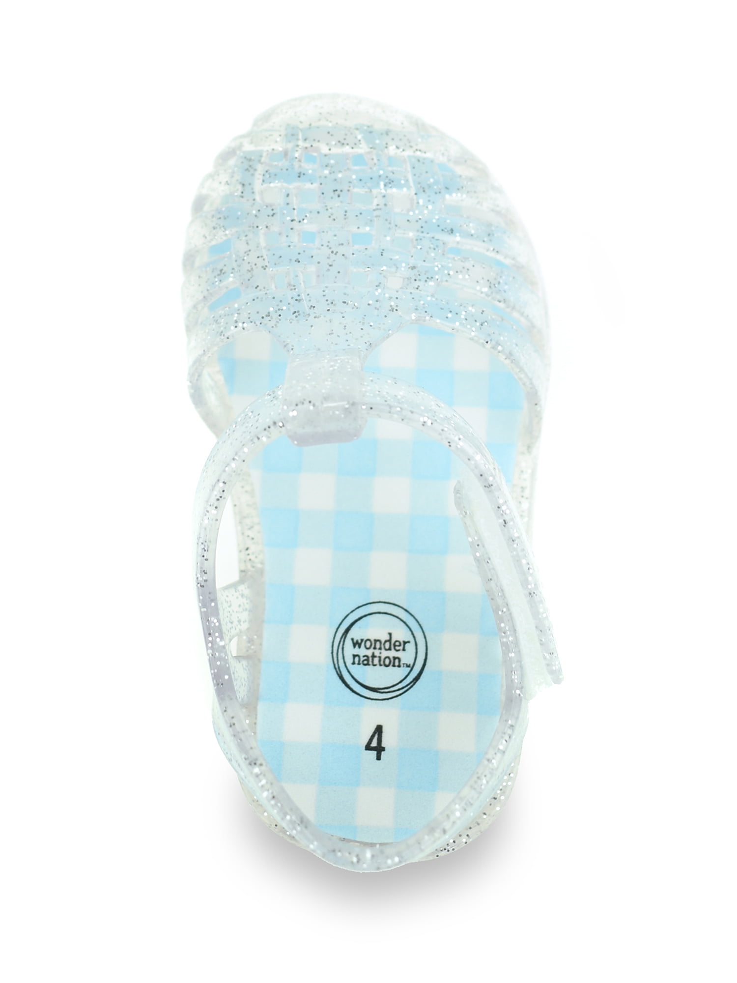 Wonder Nation Baby Girls Glitter Jelly Fisherman Sandal