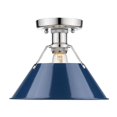 thumbnail image 1 of Golden Lighting 3306-FM CH-NVY Support Encastré, Marine & Chrome, 1 of 1