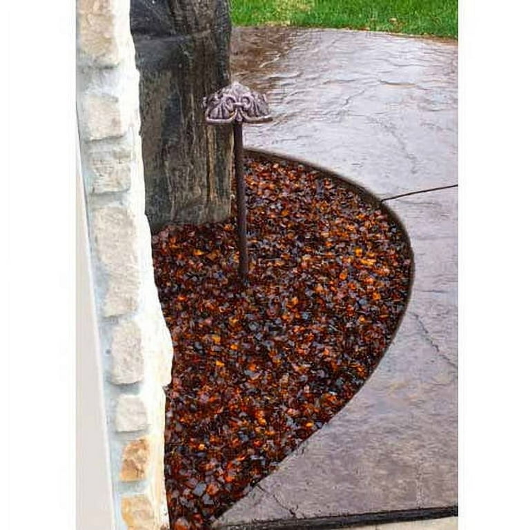 Dragon Glass 25 lb Amber Landscape & Fire Pit Glass, 1/2 Dragon Glass 25 lb Amber Landscape & Fire Pit Glass, 1/2