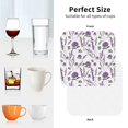 thumbnail image 6 of Yiaed Lavender Flowers Print Leather Coasters for Drinks - Cup Coasters Coffee Table Kitchen Table Bar, Home & Office Gifts Handmade Drink Coasters-Square, 6 of 6